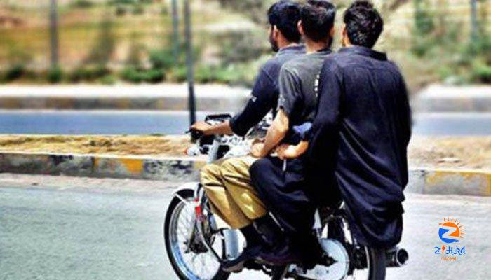 Pillion riding banned in Karachi, other districts due to security reasons