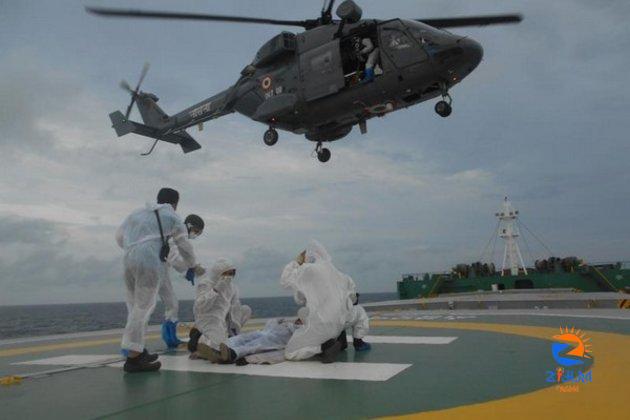 Mid Sea Medical Evacuation by Indian Navy, Coast Guard