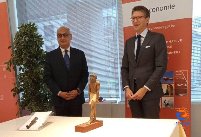 Belgium sends two ancient Egyptian artifacts back to Egypt