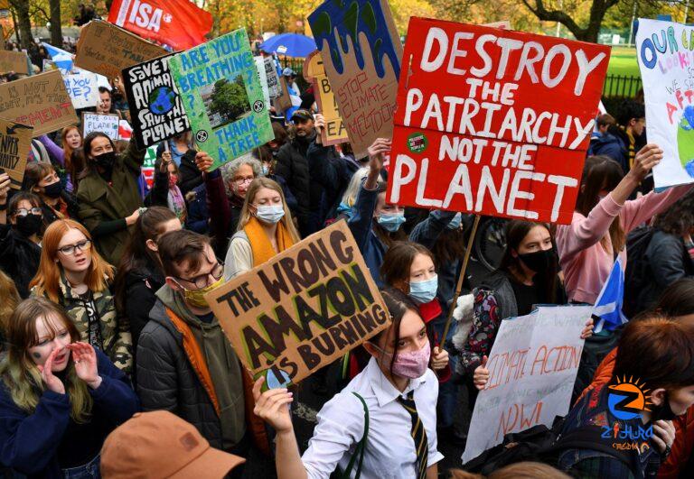 Activists rally at UN climate talks