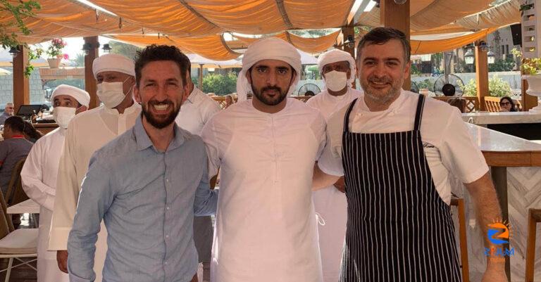 Sheikh Hamdan just visited this beautiful Greek restaurant in Dubai