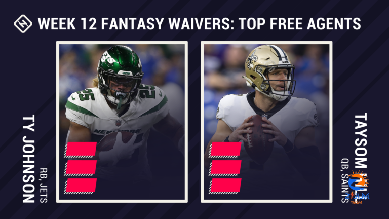 Fantasy Waiver Wire Week 12: Ty Johnson, Taysom Hill among top free agent pickups