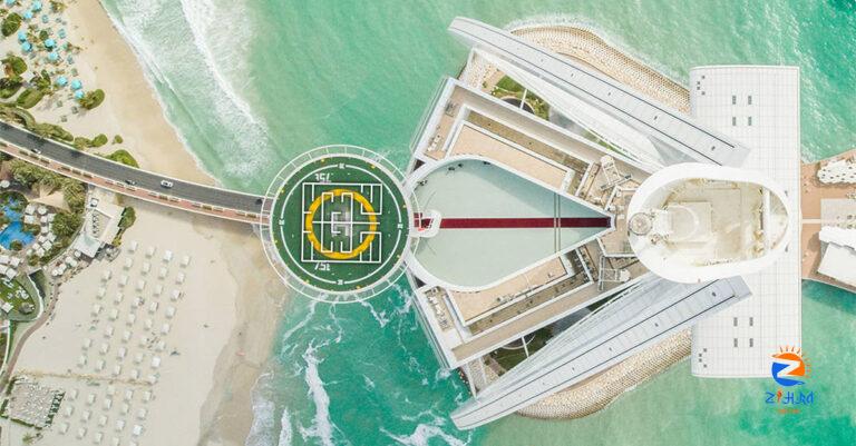 This exclusive art exhibition is taking place on the Burj Al Arab helipad