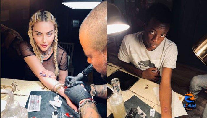 Madonna honours her mother with new ink while her son opts for a matching ‘tree of life’ tattoo