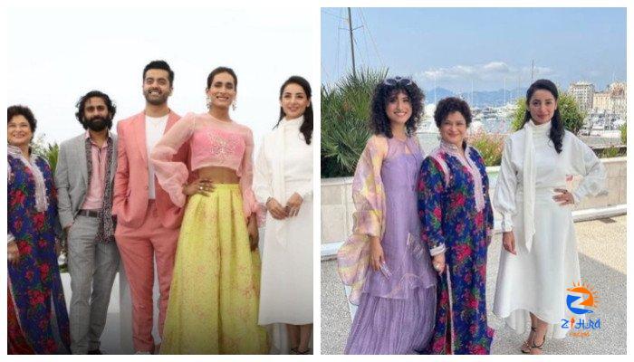 Cast of Pakistani film ‘Joyland’ pose at Cannes 2022