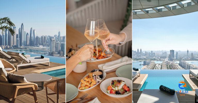 This lunch in the sky at Aura Skypool comes with free flowing rosé