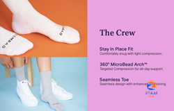 The California Sock Brand, Comrad, Who Brought Style to Compression Socks Releases Comfy Crew Socks for Everyday Wear