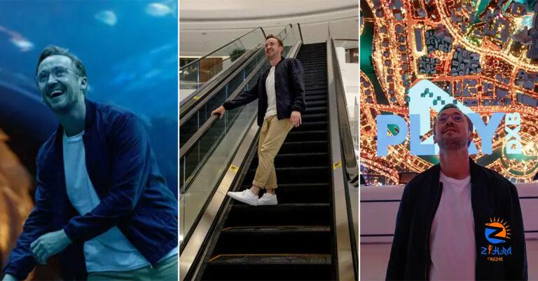 Watch: Tom Felton spends the night at Dubai Mall in new video