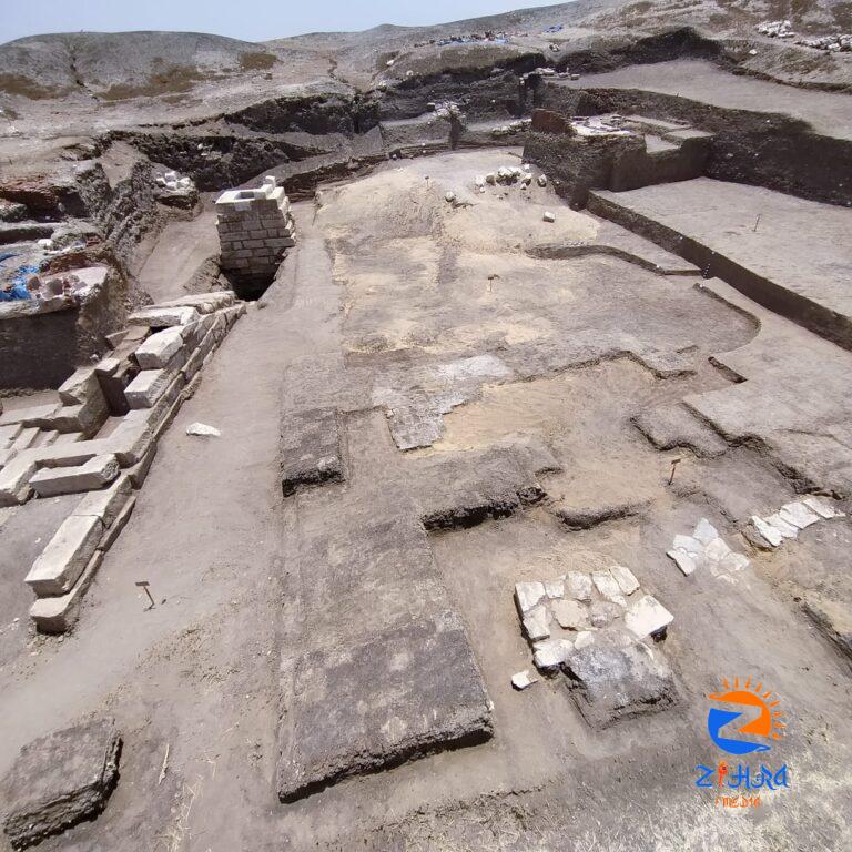 Photos: Remains of pillars hall of Bhutto Temple unearthed in Kafr el-Sheikh