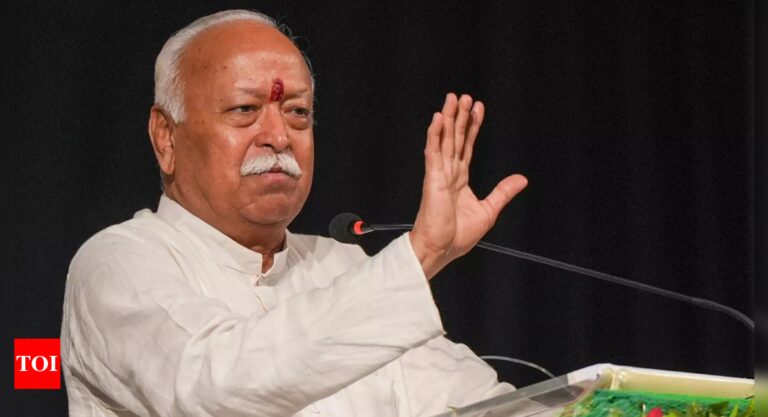 Lack of dignity for labour main reason behind unemployment, says RSS chief | India News