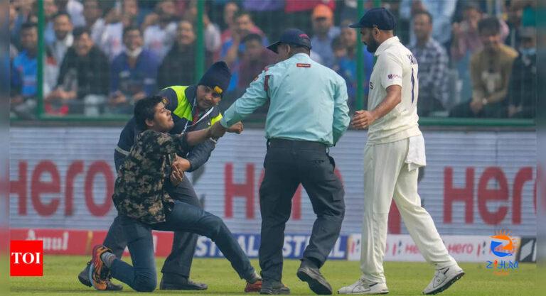 Watch: Mohammed Shami rescues pitch invader, wins hearts | Cricket News