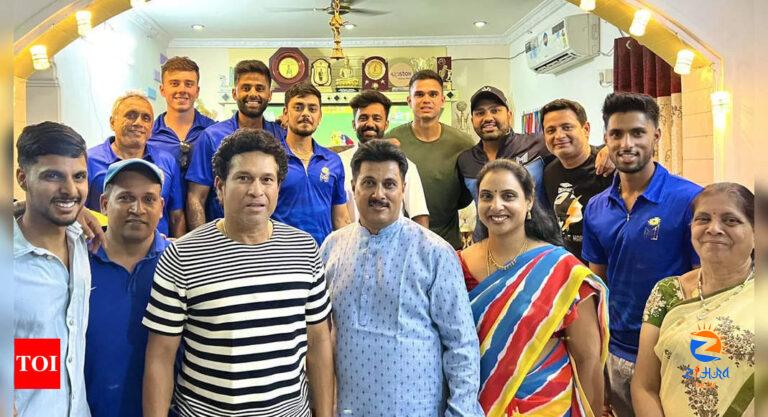 IPL 2023: Tilak Varma hosts MI family, Sachin Tendulkar for dinner at his house in Hyderabad | Cricket News