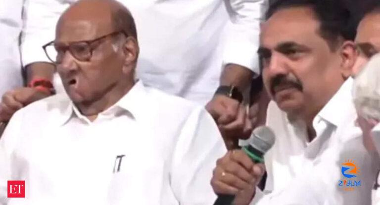 NCP leader Jayant Patil breaks down after Sharad Pawar announces resignation as party chief, watch! – The Economic Times Video