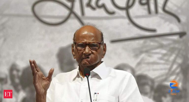 pawar: Top NCP leaders, party workers implore Sharad Pawar to continue after he announces exit