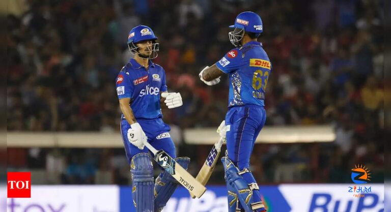 PBKS vs MI Highlights: Ishan Kishan, Suryakumar Yadav fireworks help Mumbai Indians hunt down 215 for fifth win | Cricket News