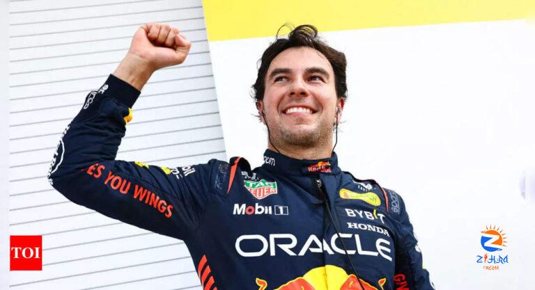 Red Bull’s Sergio Perez takes pole position for the Miami Grand Prix