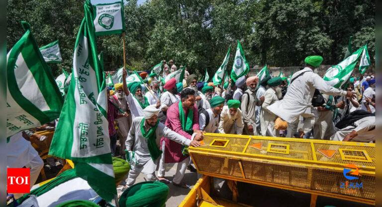 Farmers break through Delhi Police barricades to join protesting wrestlers at Jantar Mantar | More sports News