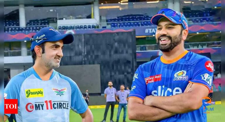 Gautam Gambhir and Rohit Sharma greeted each other ahead of LSG MI IPL 2023 match | Cricket News