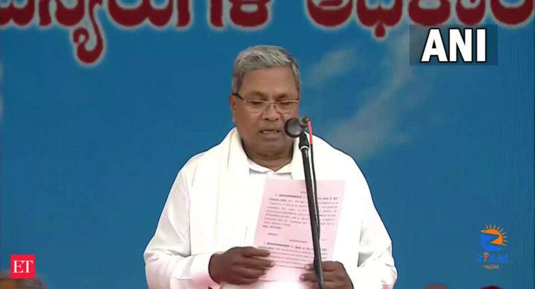 Karnataka: Congress’ Siddaramaiah sworn in as Karnataka CM, DK Shivakumar takes oath as his deputy