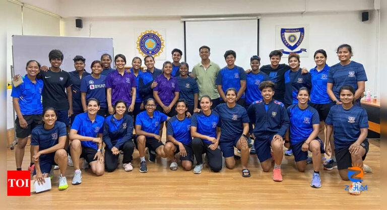 Rahul Dravid gives pep talk to Indian women’s team ahead of Bangladesh tour | Cricket News