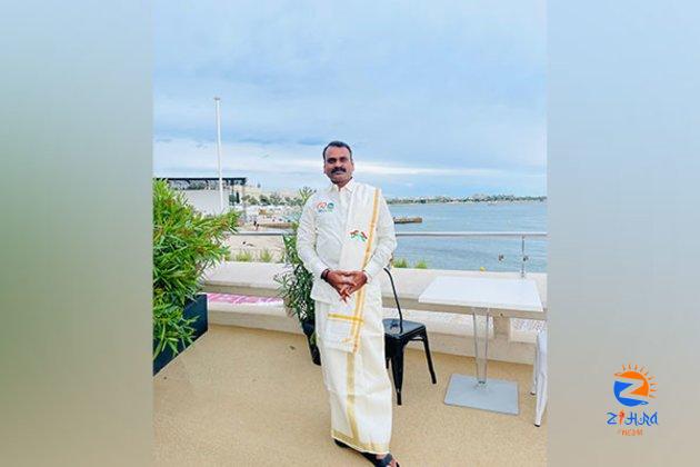 Union Minister Murugan wears ‘Veshti’, shirt with Tricolour on red carpet