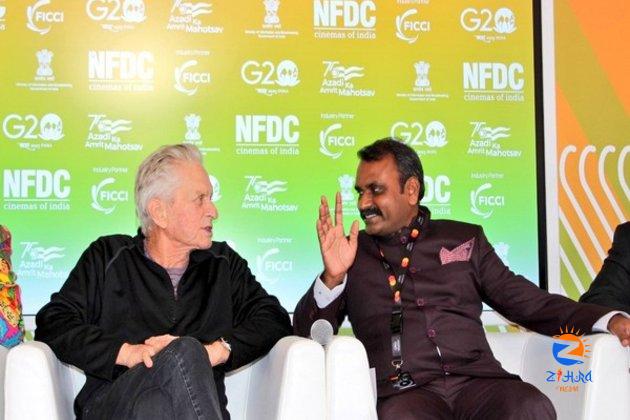 Michael Douglas meets Indian dignitaries at Cannes 2023