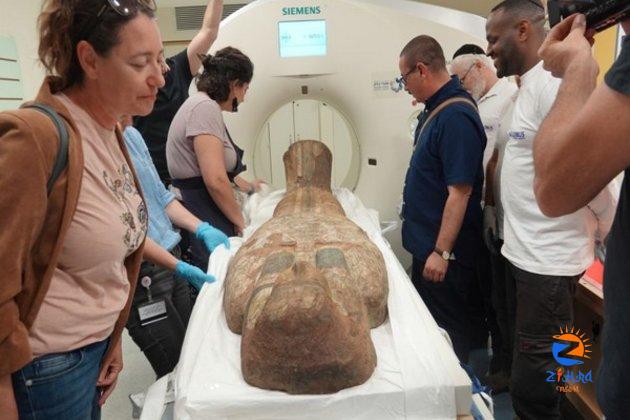 Ancient Egyptian coffin lids undergo unusual CT examination in Jerusalem