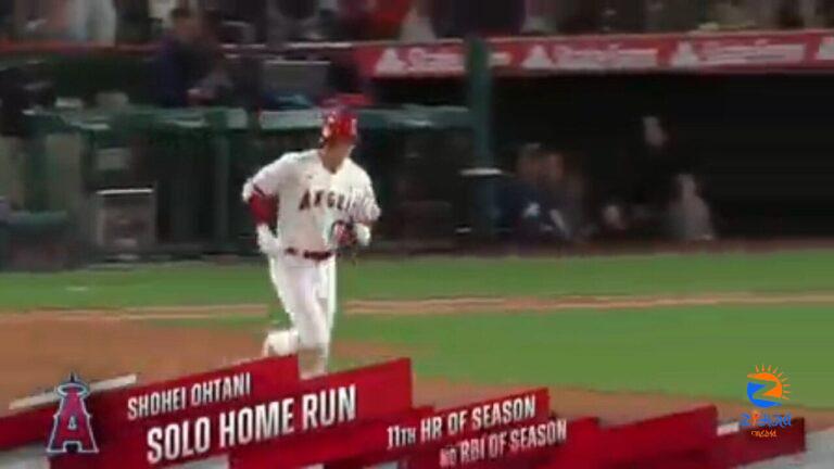 Shohei Ohtani launches a moon shot home run and helps the Angels trim into the Twins' lead