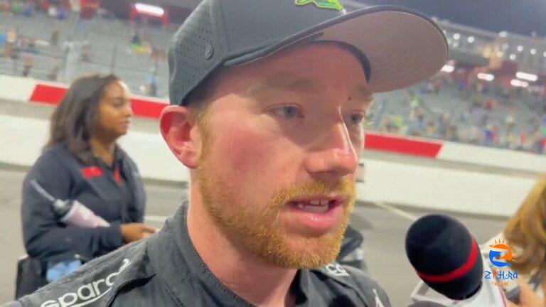 Tyler Reddick did the tire test at North Wilkesboro and explains what was different about the track tonight for the all-star race