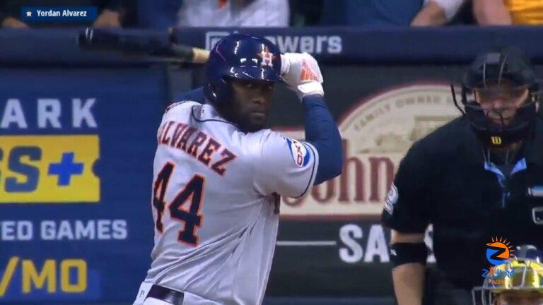 Yordan Alvarez crushes a GRAND SLAM to give the Astros a 10-1 lead over the Brewers