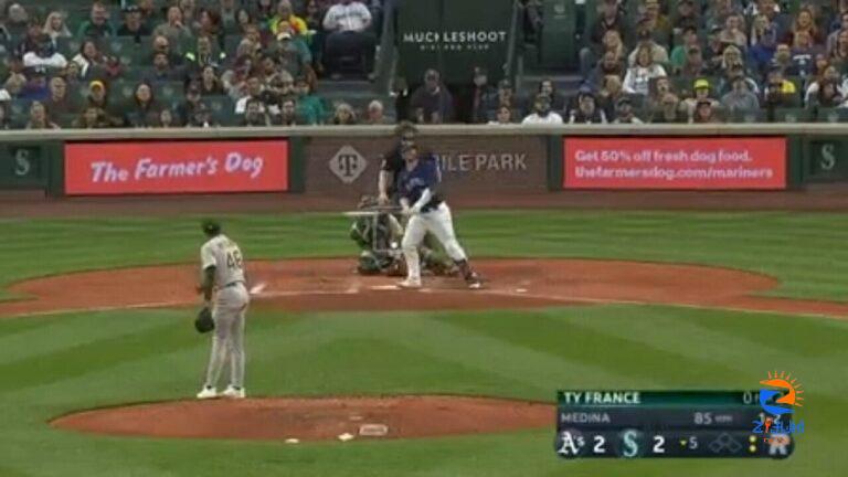 Ty France knocks a solo home run to give the Mariners a lead over the Athletics