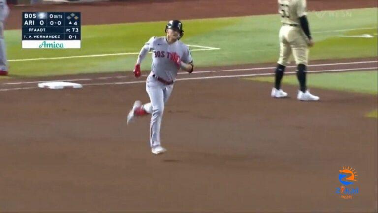 Red Sox's Kiké Hernández crushes a two-run home run that extends their lead over Diamondbacks