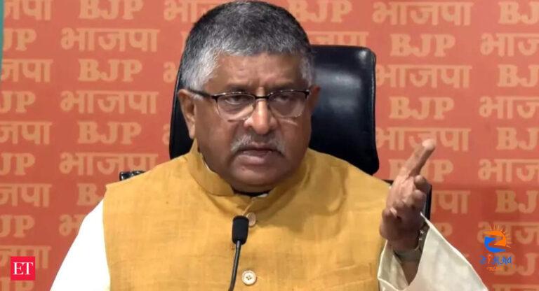 GDP figure exposes lies of Rahul’s ‘market of hate’ against India’s development: Ravi Shankar Prasad