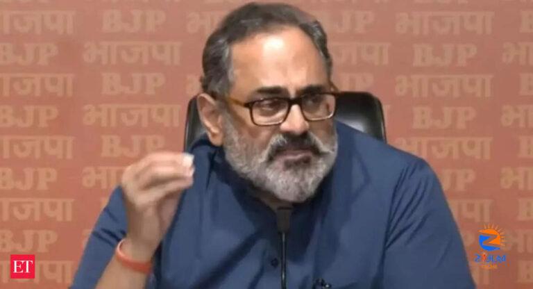 Congress-led UPA dispensation was ‘bhrashtachar ki dukan’: Union minister Rajeev Chandrasekhar