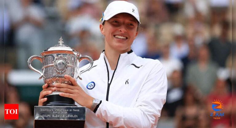 World number one Iga Swiatek digs deep to beat Karolina Muchova and win third French Open title | Tennis News