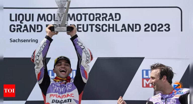 MotoGP: Jorge Martin holds off Francesco Bagnaia to win German Grand Prix | Racing News