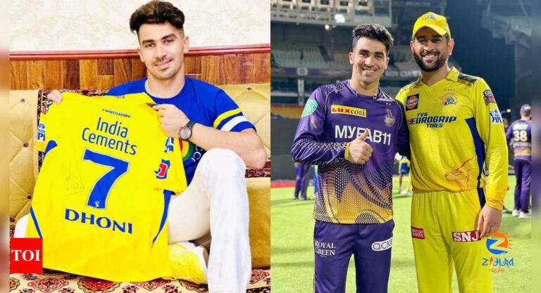 ‘Thanks MS Dhoni Sir’: Afghanistan’s Rahmanullah Gurbaz gets signed jersey from Chennai Super Kings captain | Cricket News