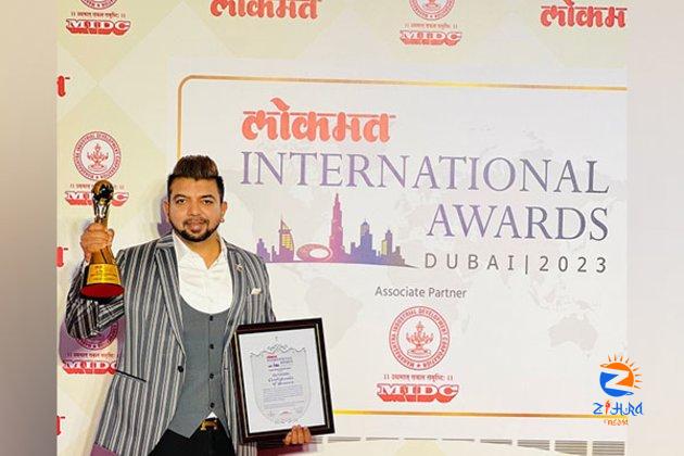 Veteran Real Estate Builder of RK Builders, Randhir P Mhatre honoured during Lokmat International Awards 2023 in Dubai