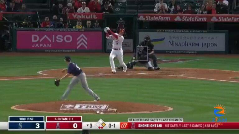 Angels' Shohei Ohtani cranks a two-run dinger as Angels trim deficit against Mariners