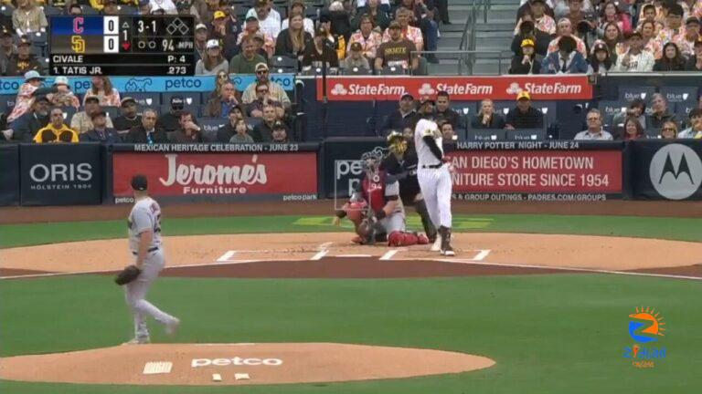 Fernando Tatis Jr. CRANKS a solo home run to give the Padres an early lead over the Guardians