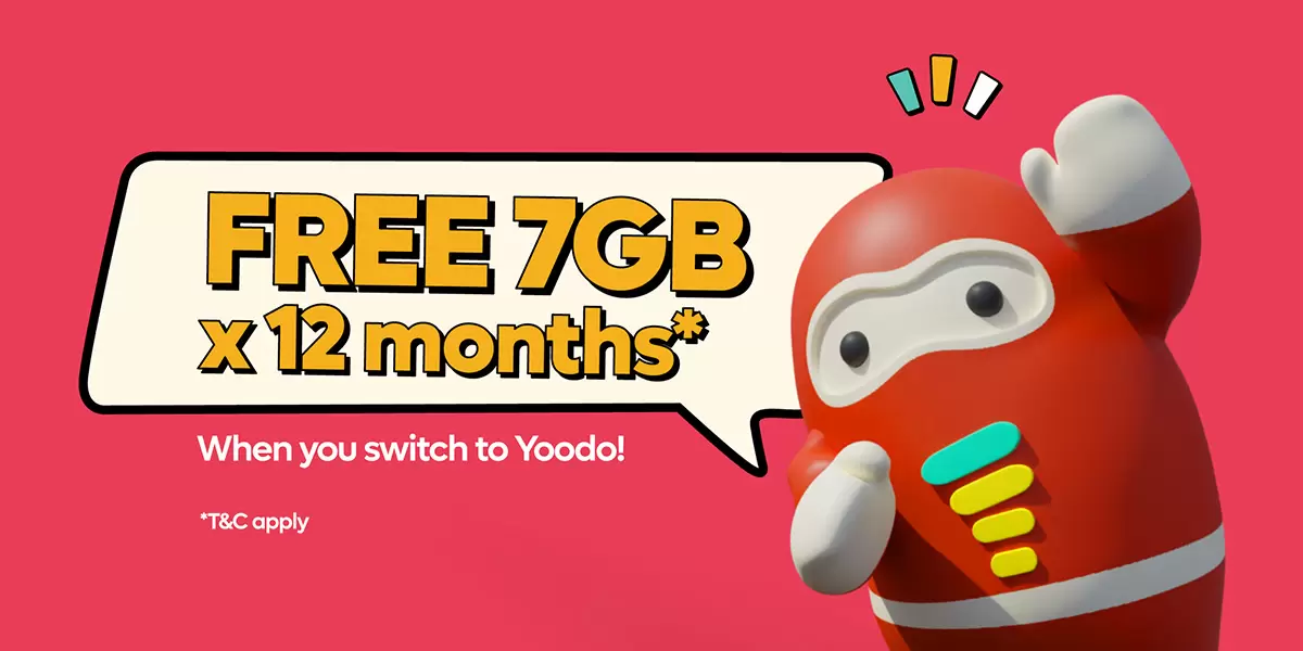 7GB Of Free Data X 12 Months With Yoodo?!