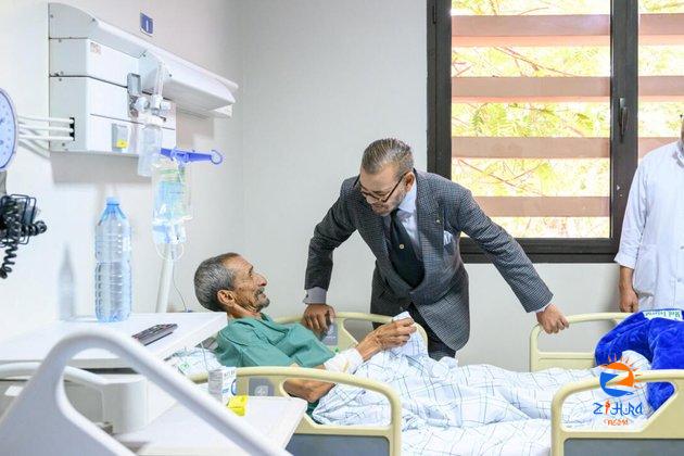 Morocco’s King Mohammed VI visits earthquake patients in Marrakech