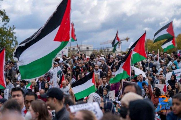 Thousands gather to hold pro-Palestine rally in Medan amid Israel-Hamas war