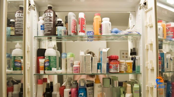 Why bathroom cabinets are not safe for medication storage?