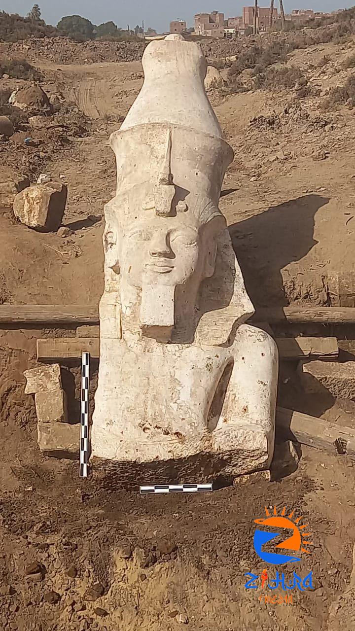 Bust of Ramses II statue uncovered in Upper Egypt