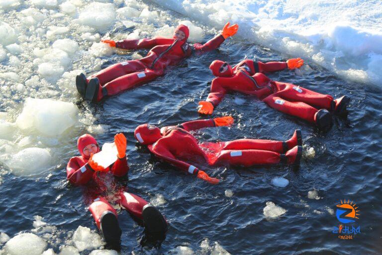 Arctic Ice Floating in Kaldfjord: A Unique and Relaxing Experience