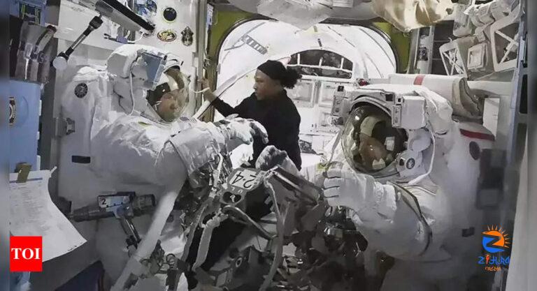 ‘Water everywhere’: Nasa cancels spacewalk again after spacesuit coolant leak