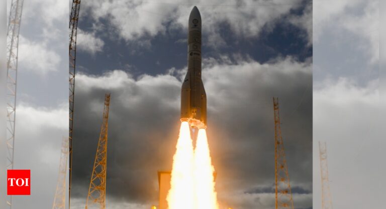 ‘It’s a historic day …’: Europe celebrates successful Ariane 6 launch after four-year delay