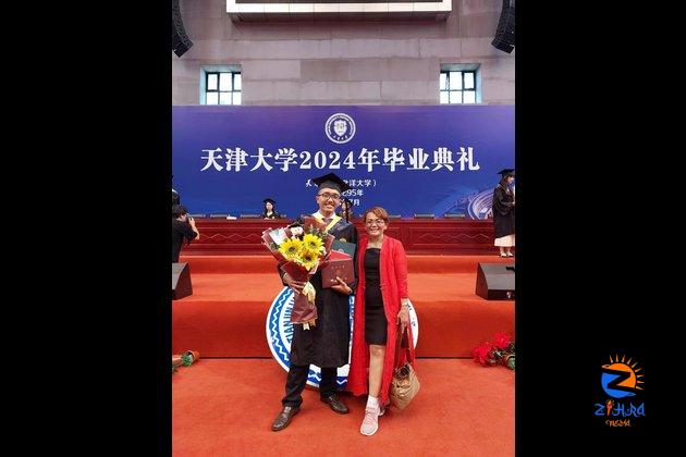 Esteemed graduation in China inspires Indonesian mother, son